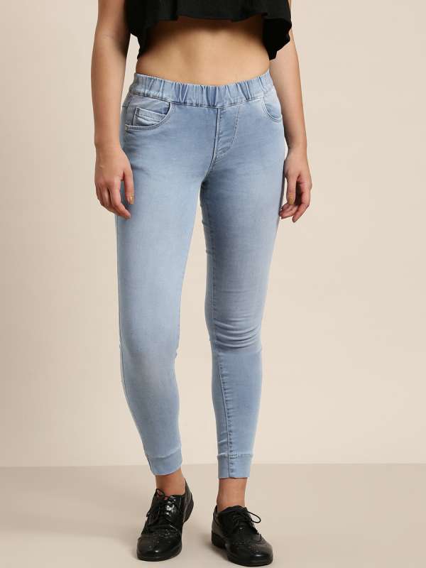 white jeggings myntra