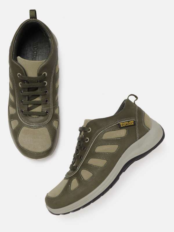 Buy Woodland Men Olive Green Casual Shoes online in India