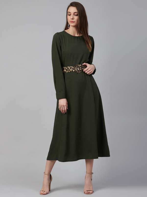 Olive Green Dresses - Buy Olive Green Dresses online in India