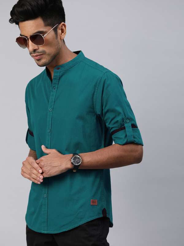 Teal collar shirt new arrivals