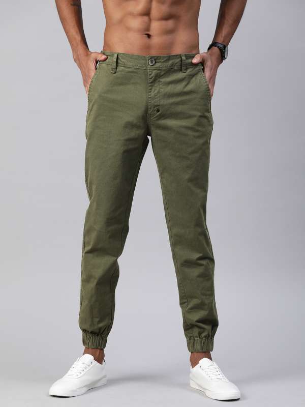 Roadster Olive Trousers  Buy Roadster Olive Trousers online in India