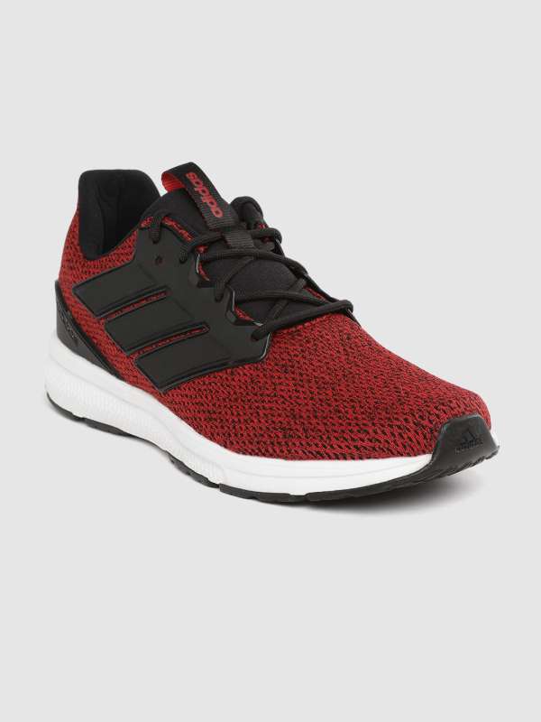 adidas red and black sneakers