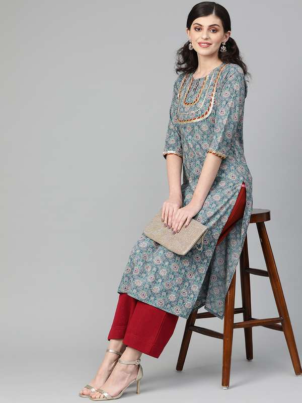 long kurti with pajama