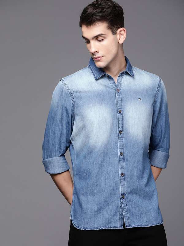 myntra denim shirts