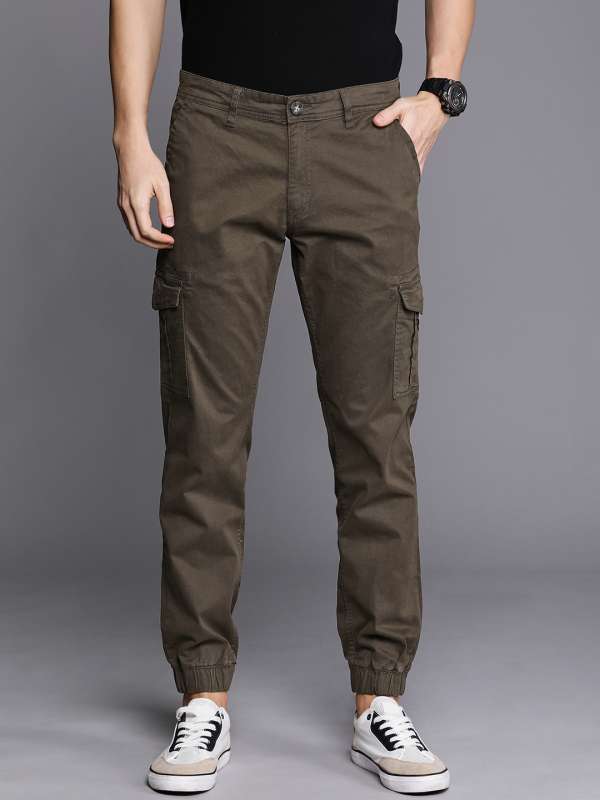 Buy Linen Club Brown Regular Fit Flat Front Trousers for Mens Online   Tata CLiQ