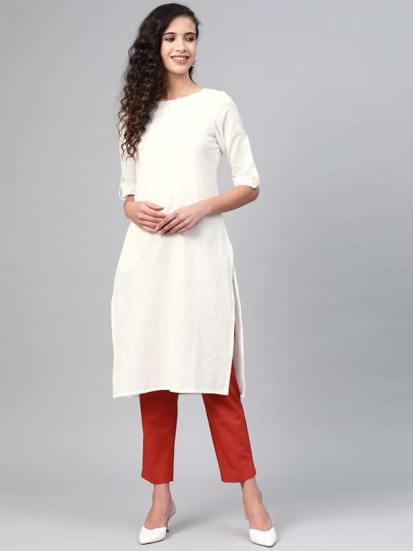 W plain top kurtas