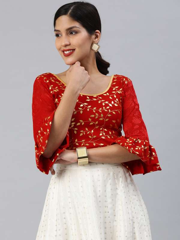 red colour designer blouse online