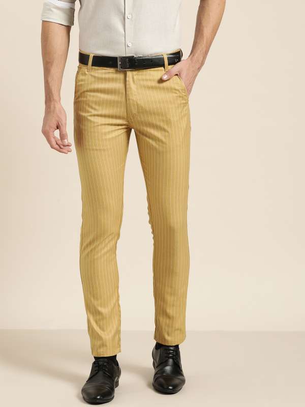 Mustard Trousers For Men - Buy Mustard Trousers For Men online in India
