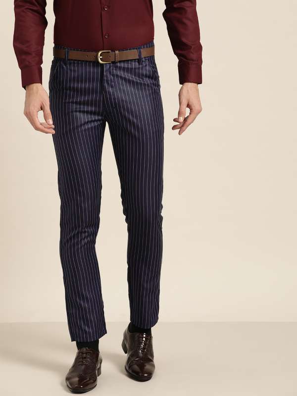 Navy pinstripe pants mens