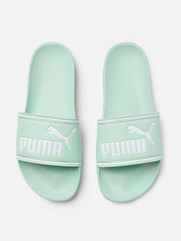 lime green fenty slides