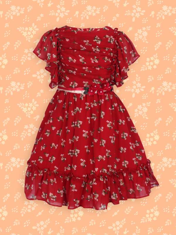 Doodle Cute Casual Floral Printed Kids Dress Frocks for GirlsDresses for  Baby GirlKnee Length FrockCotton Lining InsideCap Sleeves  Round Neck  89 Years Peach  Amazonin Clothing  Accessories