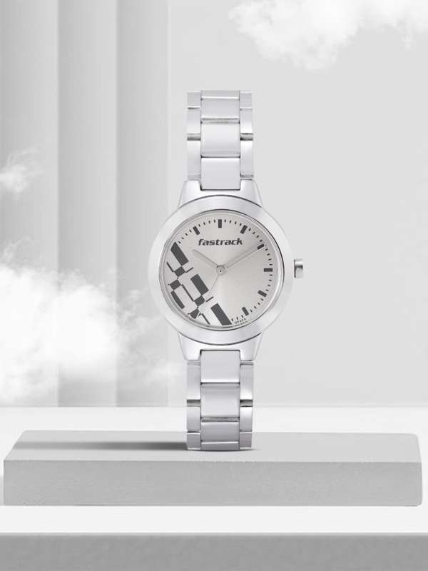 Fastrack Women Silver Watch Buy Fastrack Women Silver Watch online in India