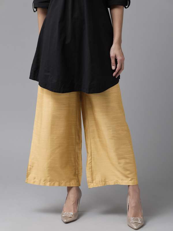 W Solid Parallel Trousers - Buy W Solid Parallel Trousers online in India