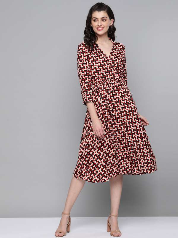 wrap dress myntra
