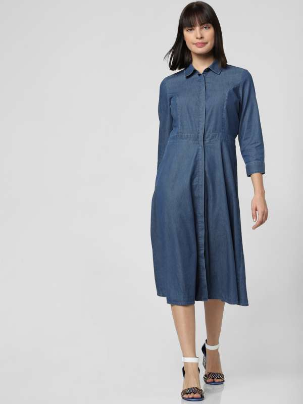 denim dress myntra