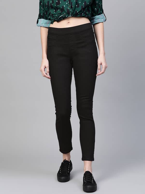 Buy Glossia Fashion Black Skinny Fit Solid Stretchable Ankle Length Jeggings  High Waist Jeggings For Women/Girls Online at Best Prices in India -  JioMart.
