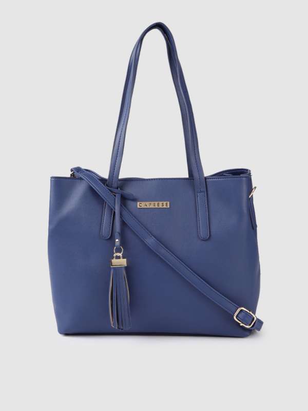 caprese navy blue solid shoulder bag