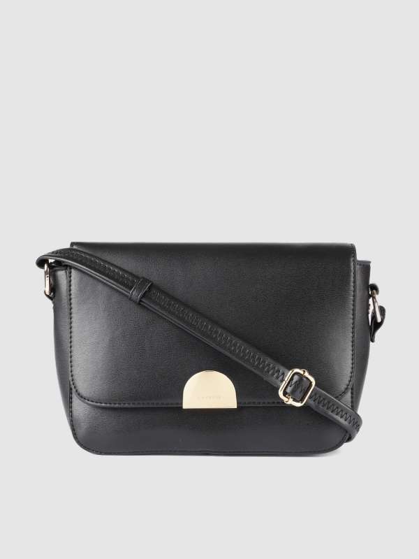 caprese black solid handheld bag