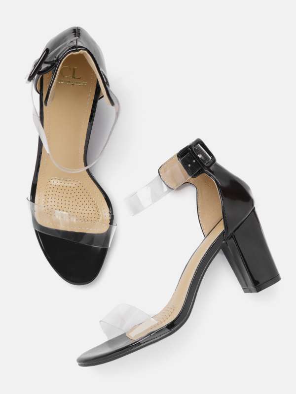 transparent heels myntra