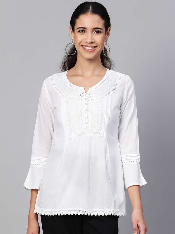 Semi sheer kurti clearance