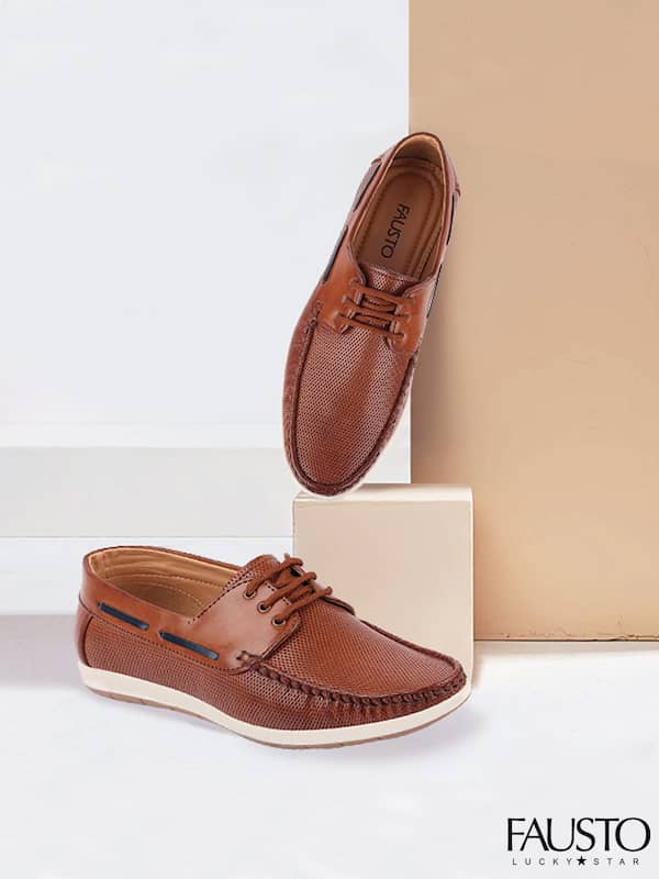 Jim Boomba Leather Boat Shoes / Deck Shoes - Mahogany Brown