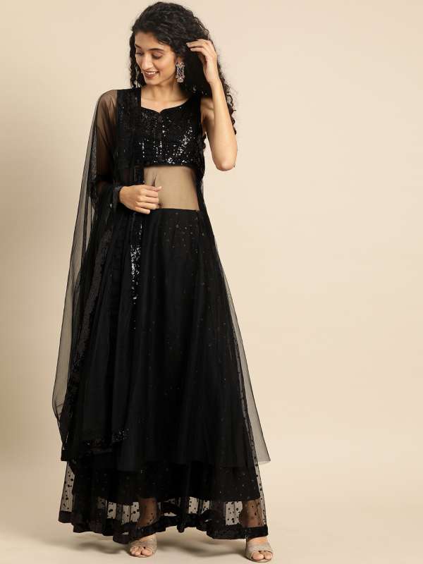 ghagra choli black