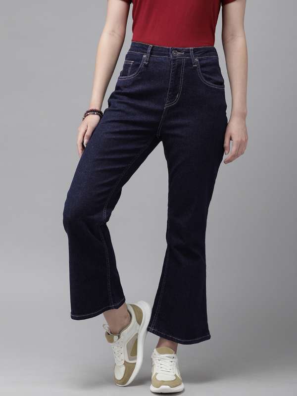 bell bottom jeans myntra