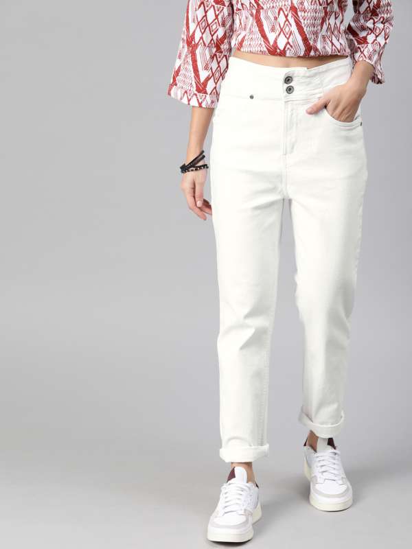 myntra white jeans