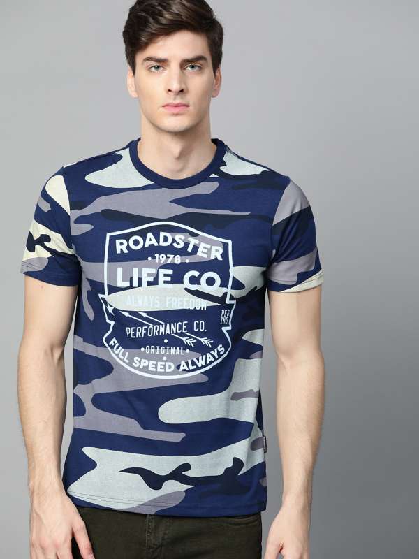 Roadster Tshirts Epic Blue Camouflage Fig Spinner Buy Roadster