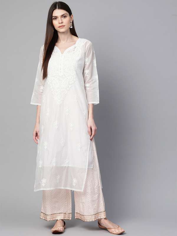 Chikankari Kurtas Buy Chikankari Kurtas Online In India Myntra partywear kurta sets myntra kurta sets for weddings. buy chikankari kurtas online in india