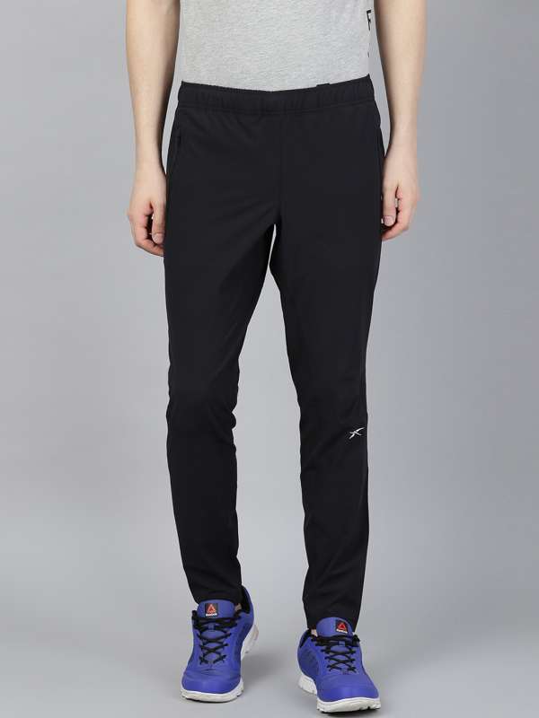reebok solid men's track pants