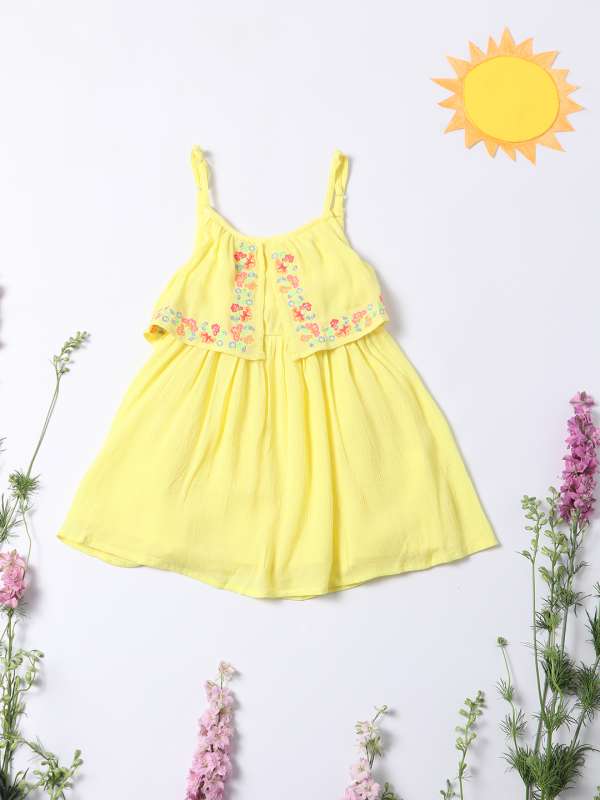 Yellow baby dress store