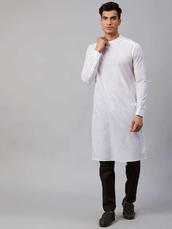 White solid straight kurta 2025