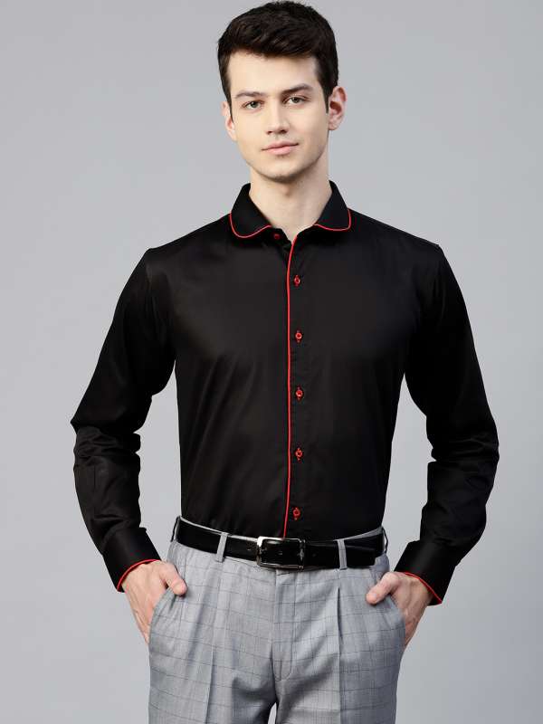 black party wear shirt for men