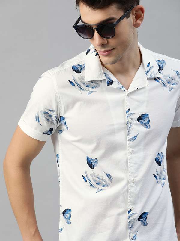 Printed half shirt myntra clearance