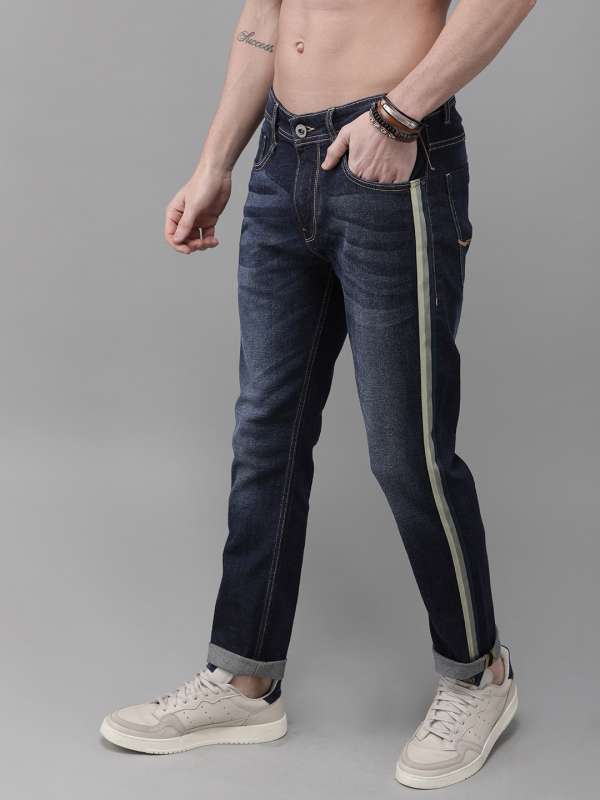 jeans with side stripe myntra