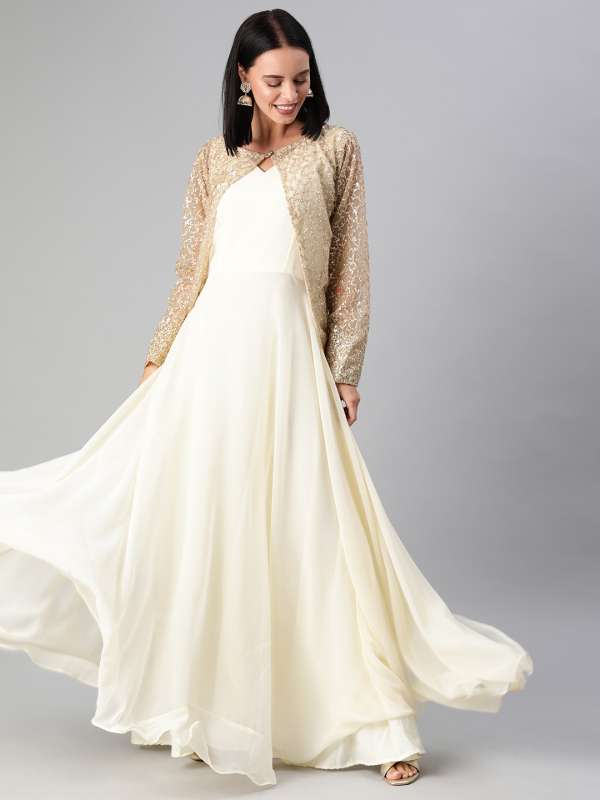 long white dress with jacket
