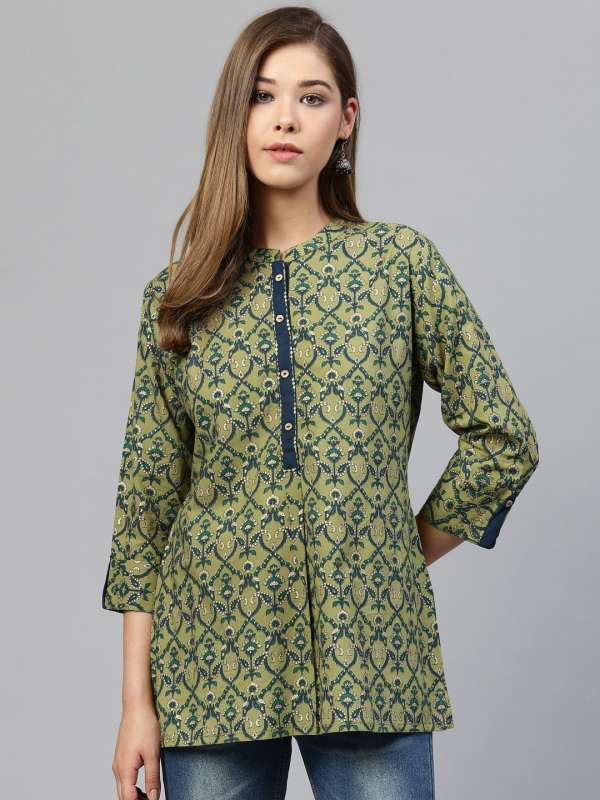 myntra green kurti