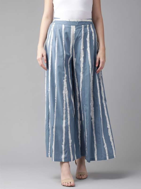 printed palazzo pants myntra