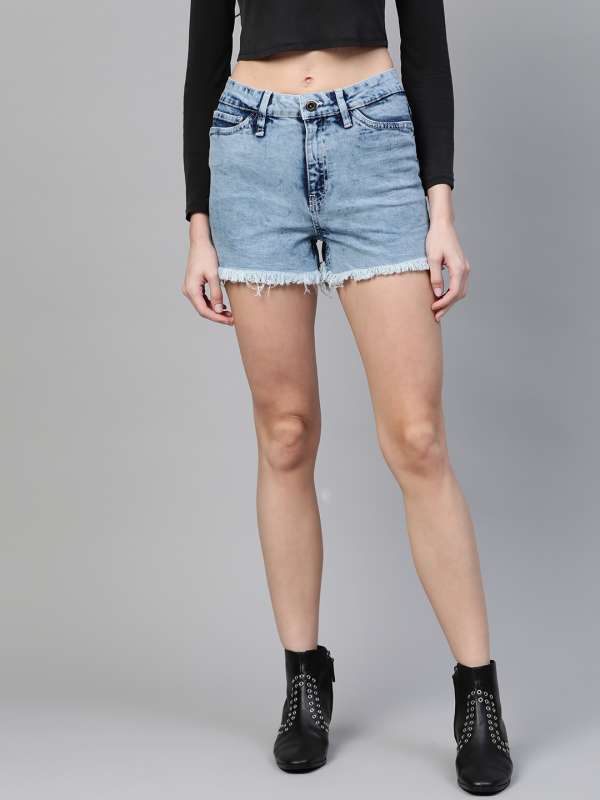 myntra denim shorts