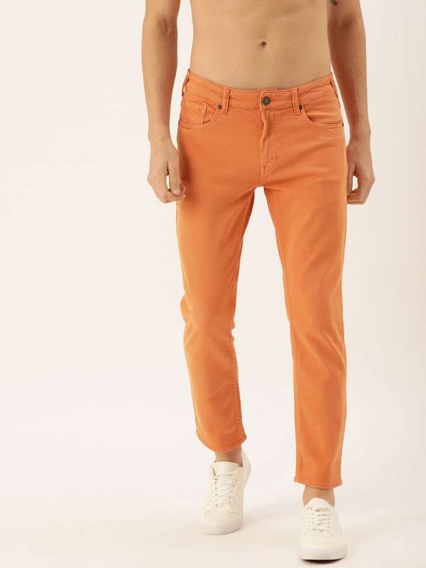 orange colour jeans
