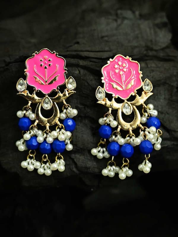 gold earrings  gold earrings online  gold earrings for women gold enamel  earrings  gold studs for women earrings in gold e