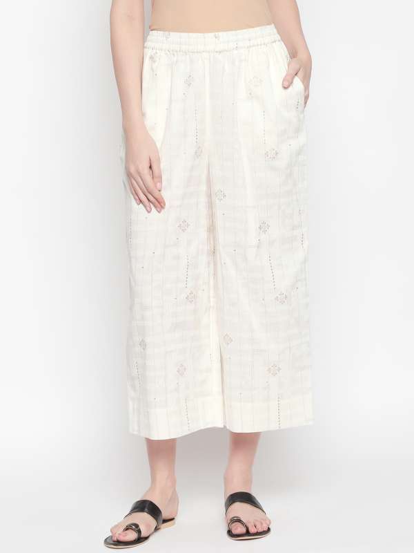 printed palazzo pants myntra