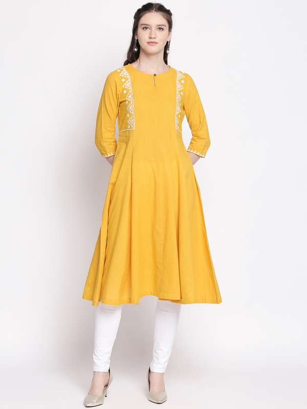 Yellow anarkali suit myntra Clearance