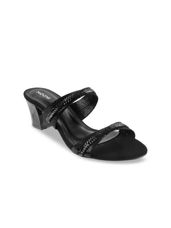 mochi black heels