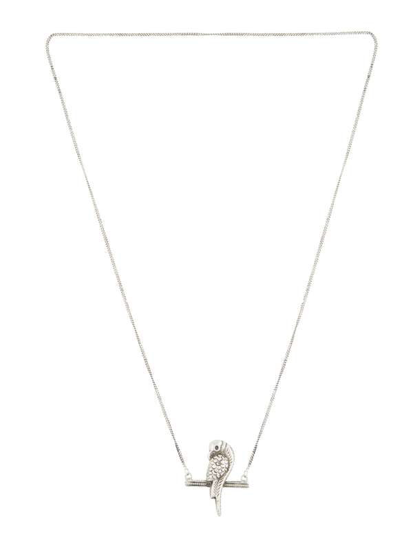 Royal Lion Silver Square Necklace Triangle Owl