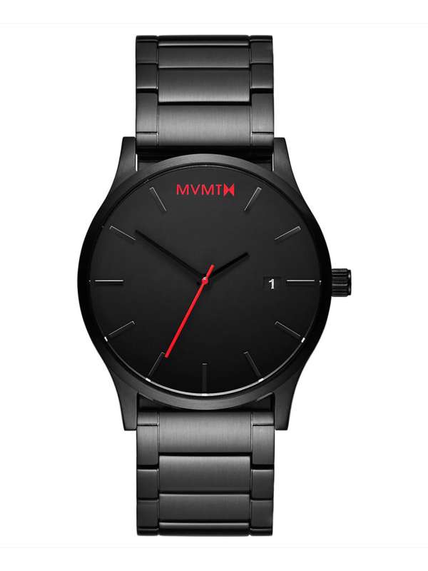 Stainless black watch sales