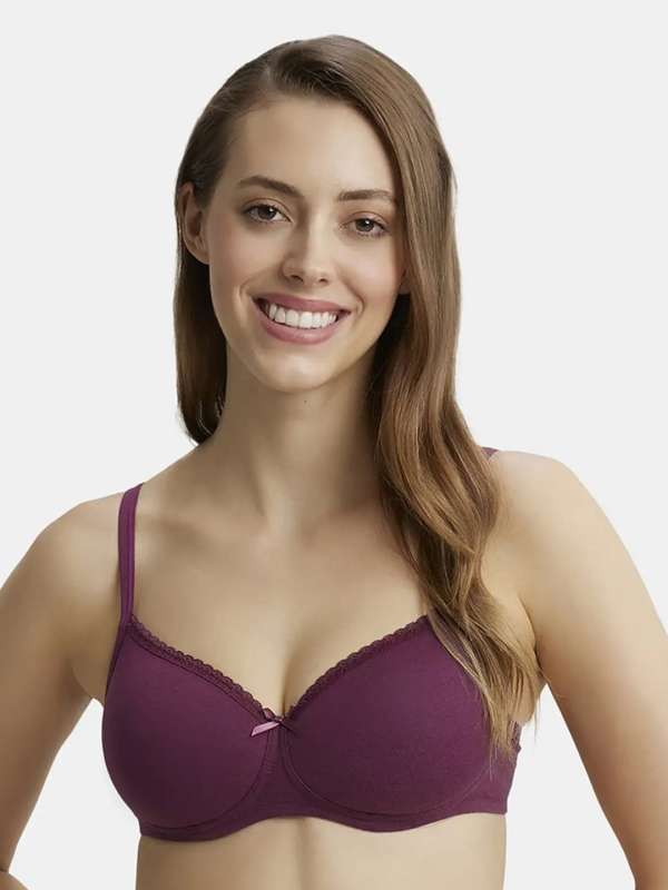 Buy Jockey Women's Beige Solid Cotton Blend Pack of 1 Non Padded Non Wired  Bra Online at Best Prices in India - JioMart.