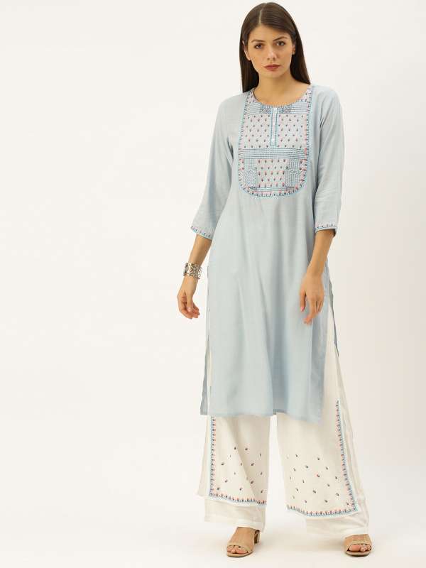 palazzo suits myntra