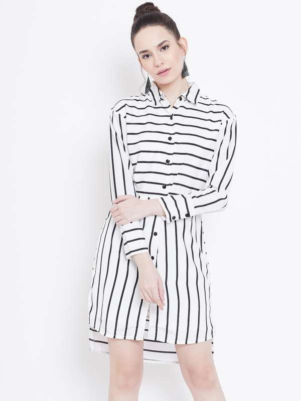 Monochrome shirt dress